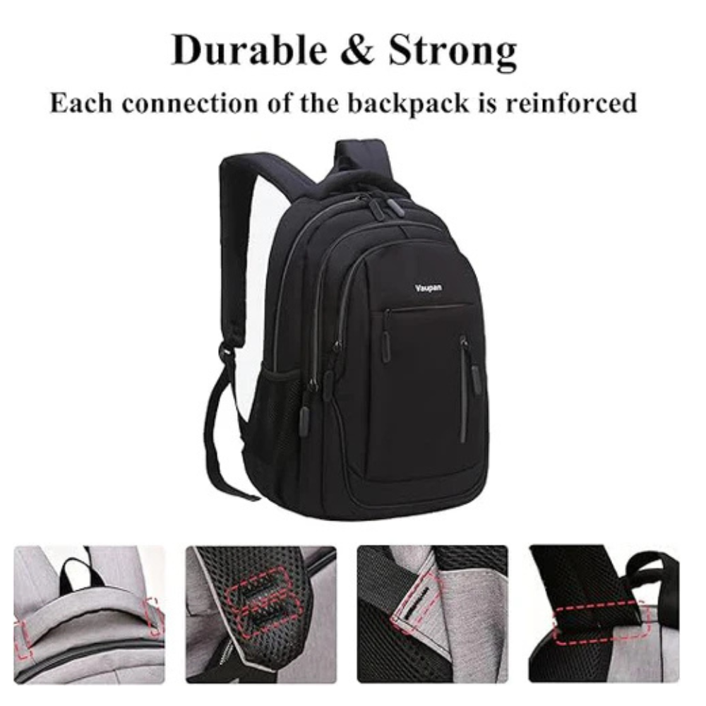 Business Travel Laptop Backpack, School Computer Bag with USB Charging Port