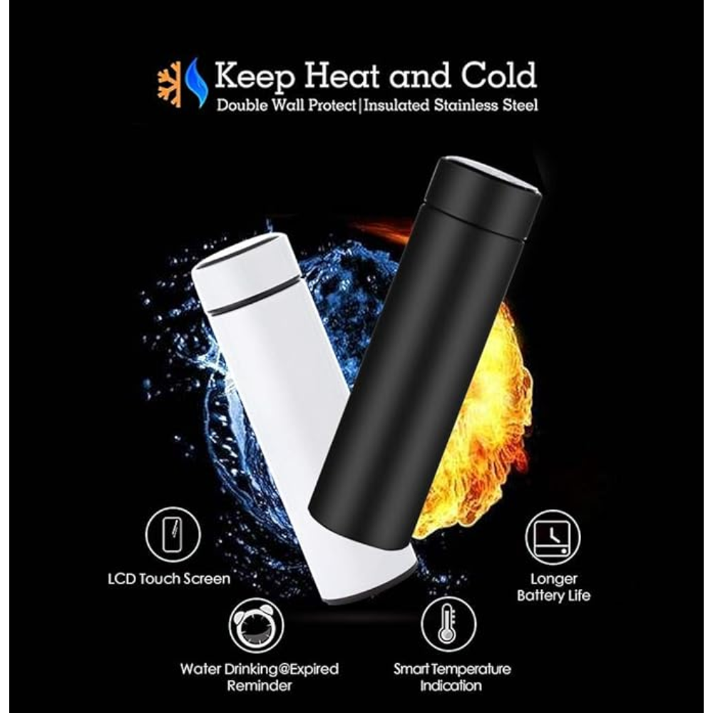 Vacuum Flask LED Temperature Display Water Bottle 500 ml